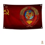 Drapeau historique soviétique, couleur rouge vif