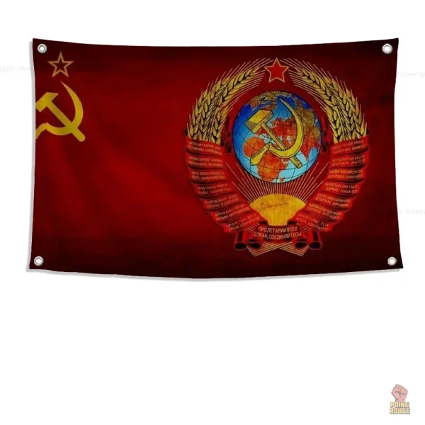 Drapeau historique soviétique, couleur rouge vif