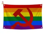 Drapeau communiste traditionnel avec symbole emblématique