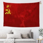 Drapeau soviétique traditionnel, symbole du communisme