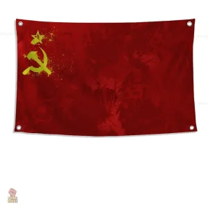 Drapeau URSS éclaboussure jaune