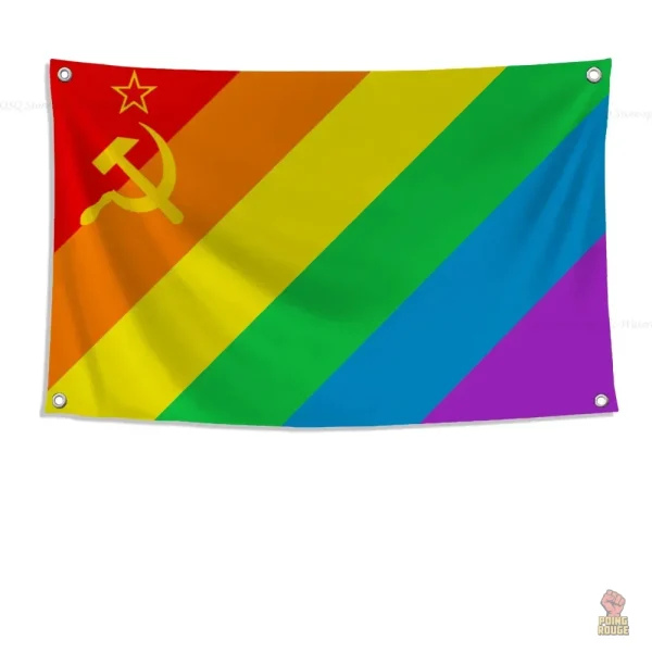 Drapeau URSS avec éclaboussures créatives