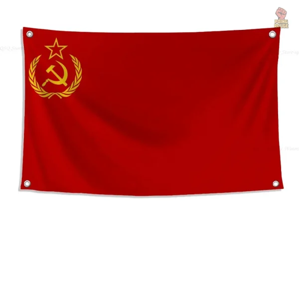 Drapeau au design unique de l'URSS en jaune