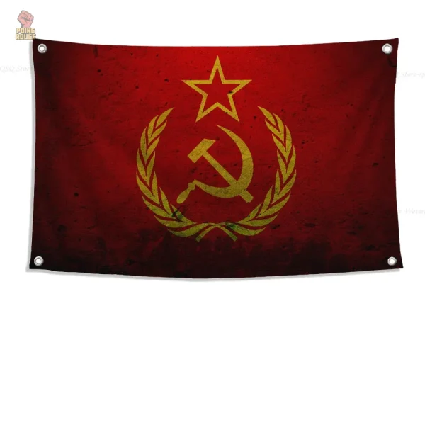 Drapeau URSS avec effet éclaboussé