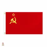 Drapeau URSS rouge avec faucille et marteau classique
