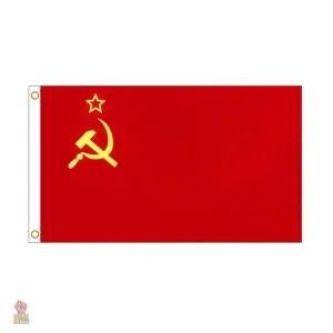 Drapeau URSS rouge avec faucille et marteau classique