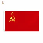 Drapeau historique de l'URSS, rouge avec marteau et faucille