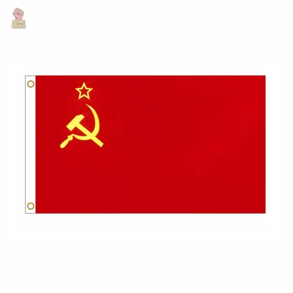 Drapeau historique de l'URSS, rouge avec marteau et faucille