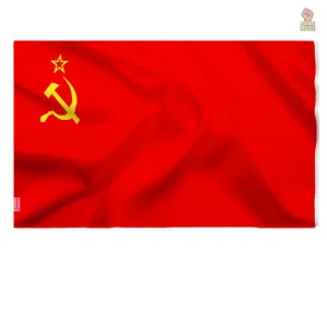 Drapeau officiel URSS rouge avec faucille