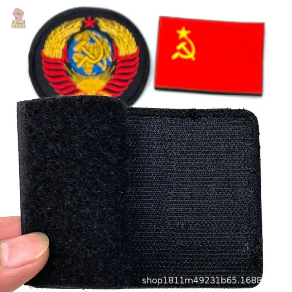 Design de l'étoile rouge sur écusson CCCP