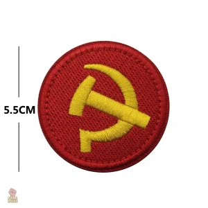 Ecusson CCCP faucille marteau sur fond rouge 5 cm