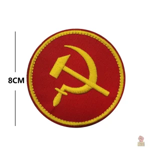 Ecusson CCCP faucille marteau fond rouge 8 cm