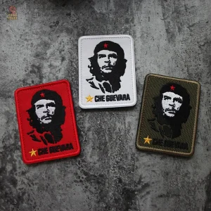 Patch Che Guevara avec étoile jaune sur fond blanc