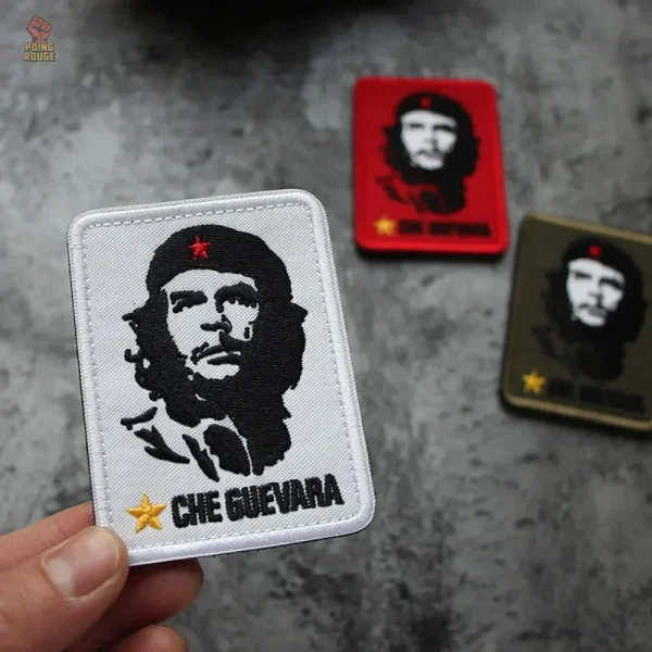 Ecusson militaire Che Guevara 6x8cm fond blanc