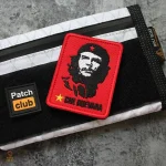 Patch emblématique de Che Guevara avec fond kaki