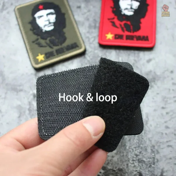 Ecusson Che Guevara sur fond rouge, design emblématique