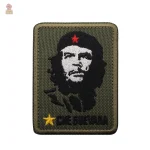 Patch Che Guevara en velcro, fond blanc, étoile jaune