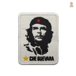 Patch 6x8 cm Che Guevara en velcro avec design kaki