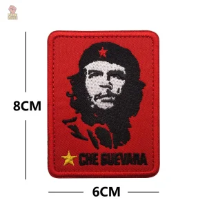 Ecusson Che Guevara patch velcro fond rouge étoile jaune