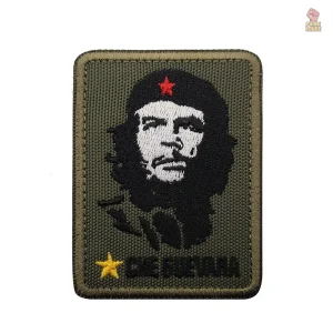 Ecusson rouge avec motif Che Guevara et étoile