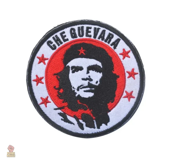Ecusson Che Guevara 6x8 cm, étoile jaune sur fond rouge