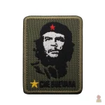 Patch Che Guevara, étoiles rouges sur fond blanc