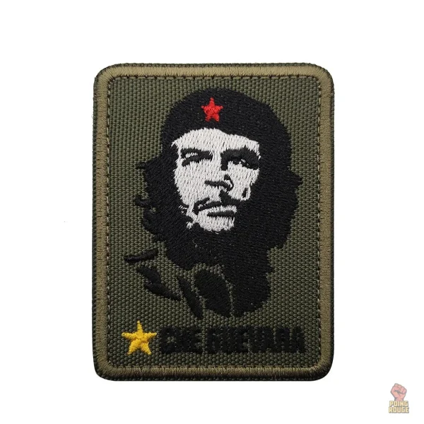 Patch Che Guevara, étoiles rouges sur fond blanc