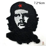 Ecusson Che Guevara portrait fond noir étoile rouge 7x6cm