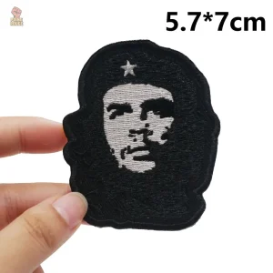 Ecusson Che Guevara portrait fond noir thermocollant 5x7cm