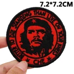 Portrait de Che Guevara sur écusson noir 5x7cm