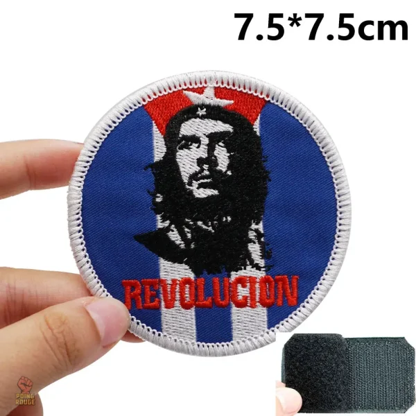 Che Guevara écusson velcro 5x7cm fond sombre