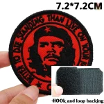 Ecusson portrait Che Guevara 5x7cm sur fond noir