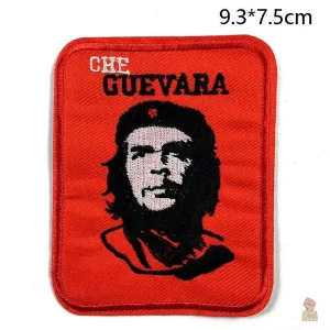 Ecusson Che Guevara portrait fond rouge 9x7cm
