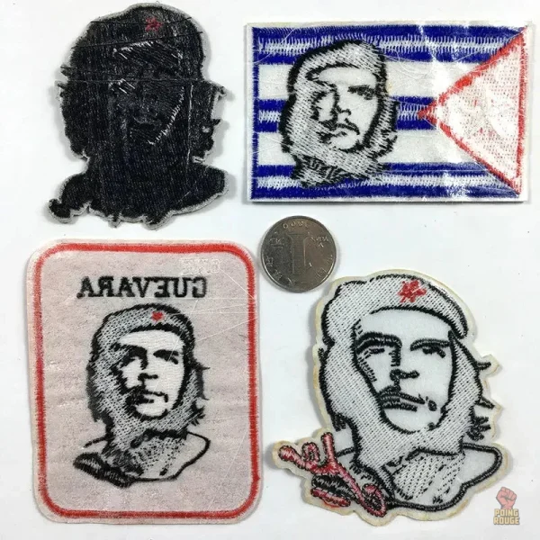 Détail du portrait de Che Guevara sur écusson