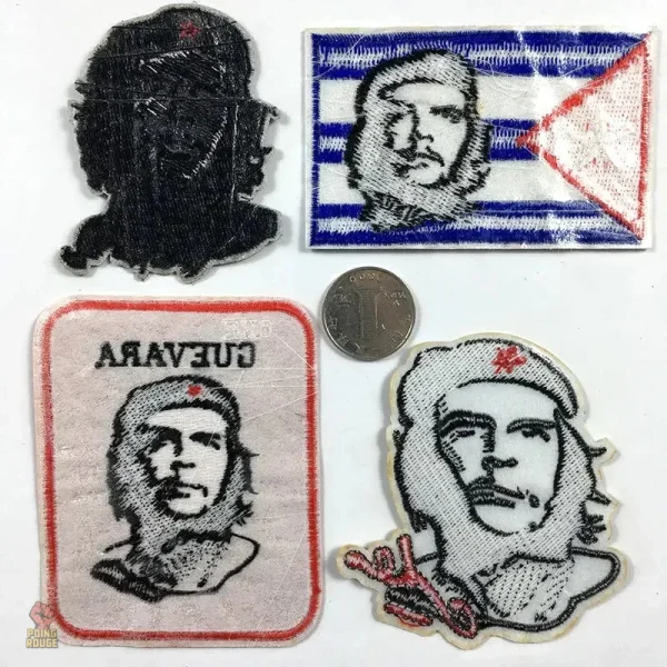 Détail de l'écusson Che Guevara 6 cm en rouge