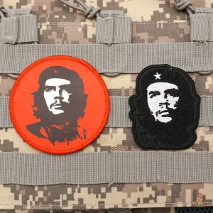 Portrait rond Che Guevara avec velcro militaire