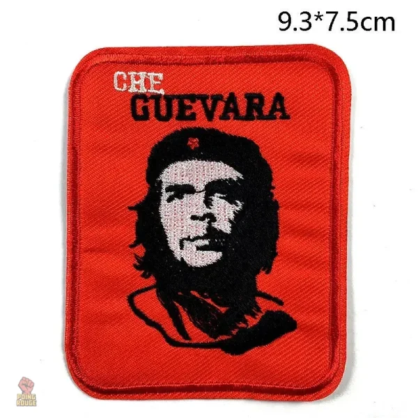 Ecusson 6x9cm portrait de Che Guevara, design rouge