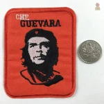 Détail du portrait de Che Guevara en écusson