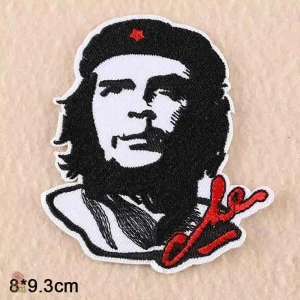 Ecusson Che Guevara rouge thermocollant 8x9 cm