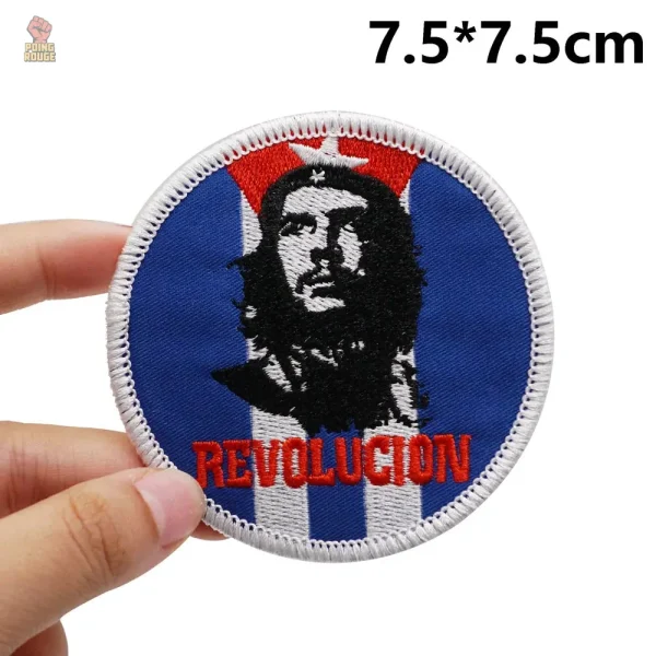 ecusson-che-guevara-revolucion-cuba-fond-bleu-a-coudre-7cm-1 Ecusson Che Guevara fond bleu à coudre 7 cm