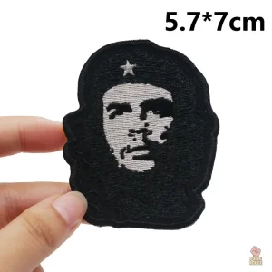 Ecusson Che Guevara en tissu bleu
