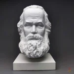 Buste de Marx en plâtre