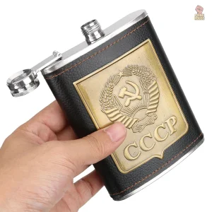 Flasque CCCP en inox avec armoires en bronze
