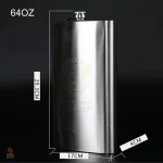 Flasque communiste inox avec étui en cuir marron