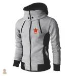 Hoodie à col tactique, style CCCP