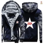 Vêtement à capuche avec design CCCP et étoile emblématique