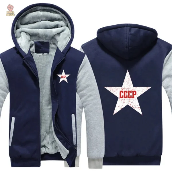 Style communiste avec hoodie zip et tissu confortable