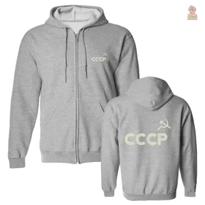 Vêtement à capuche CCCP avec fermeture éclair