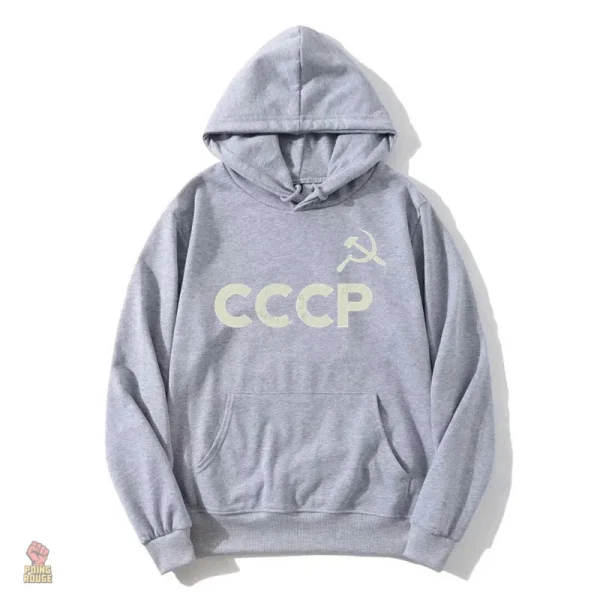 Hoodie CCCP en noir avec symbole emblématique