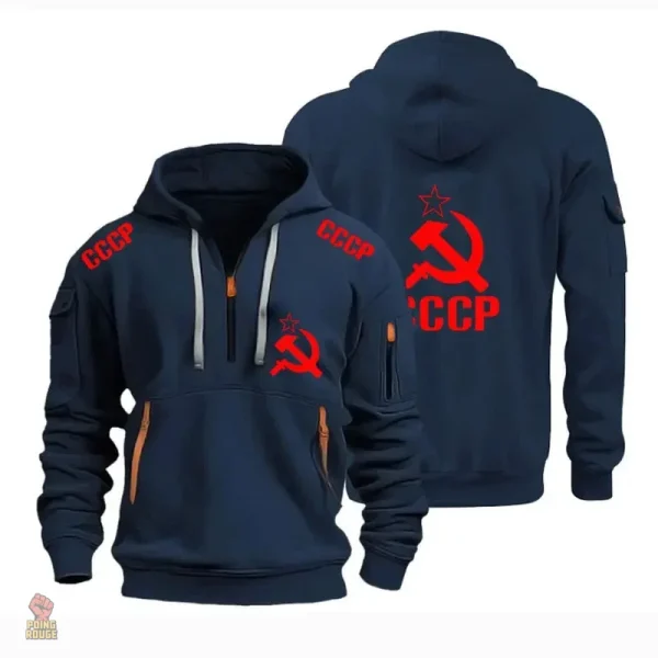 Hoodie noir stylé avec détails néon et zippé pratique
